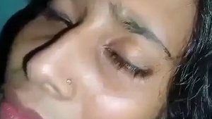 Beautiful teenage girl gives a blowjob and has rough sex with loud moans