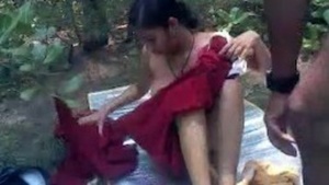 Desi couple gets naughty in the backyard of their home in this amateur video