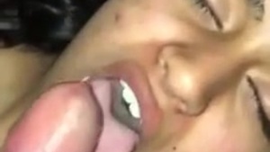 Sri Lankan babe takes it in the mouth and ass