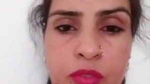 Curvy Punjabi auntie uses dildo and cucumber for solo play