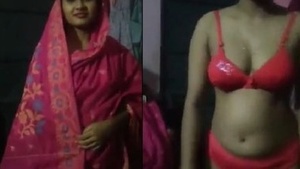 Bengali wife strips naked for her husband's pleasure
