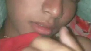 A sweet girl giving oral and having sex