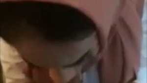 Muslim girl in hijab gives sensual oral pleasure to her partner