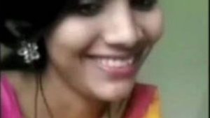Cute Indian girl shows off her fingering skills on video call