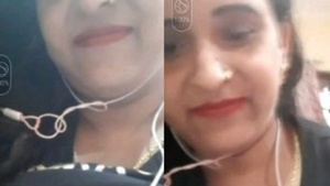 Masturbation and boob play in a video call with a hot bhabhi
